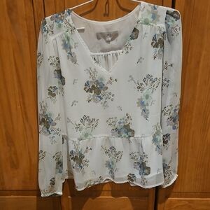 Loft Floral Blouse Size Petite Small